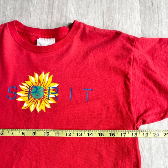 ESPIRIT Vintage Tee 90s Sunflower Size Small Medium - Picture 4 of 6